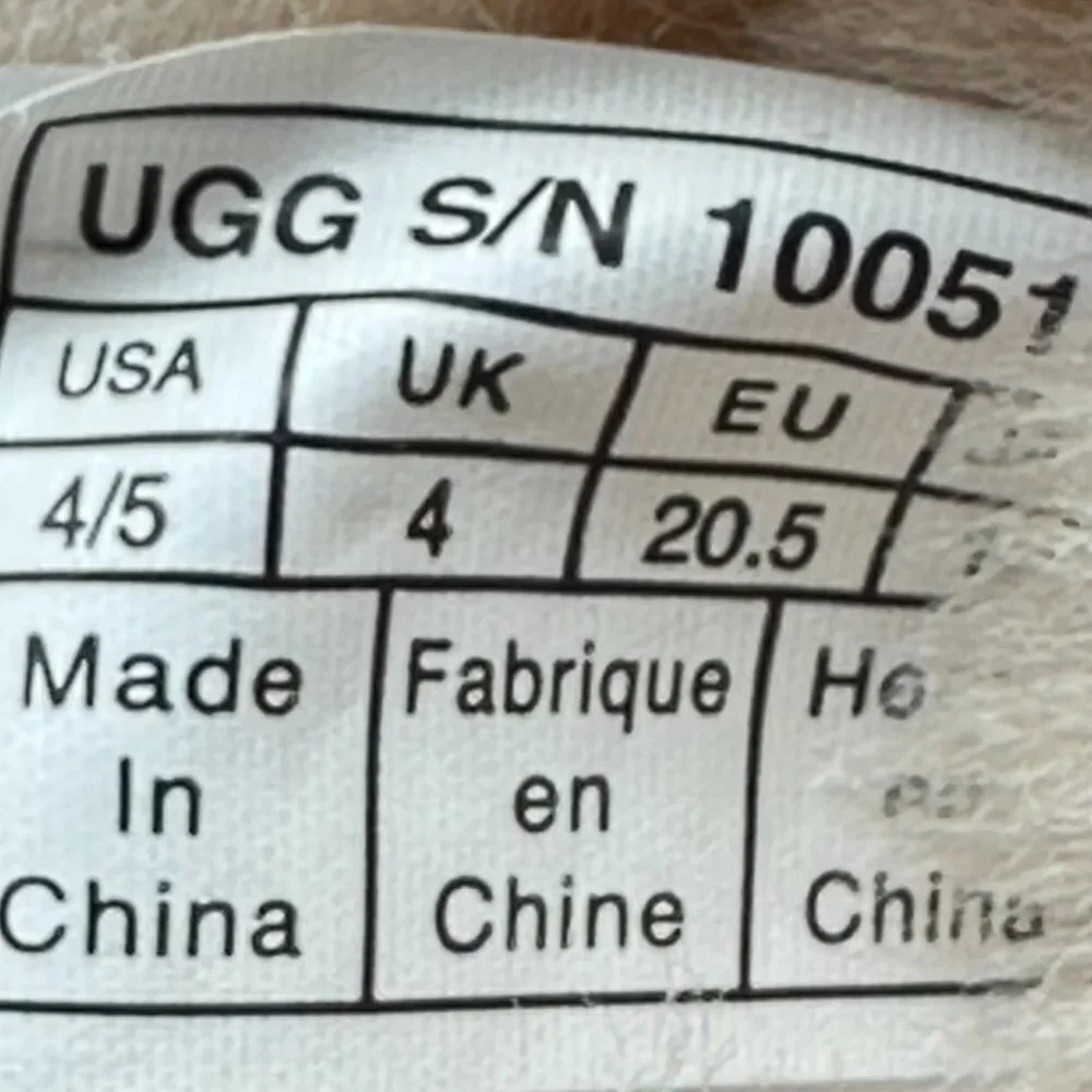 UGG Australia Toddler Chestnut Brown Sheepskin Short Winter Snow Boots Size 4/5
